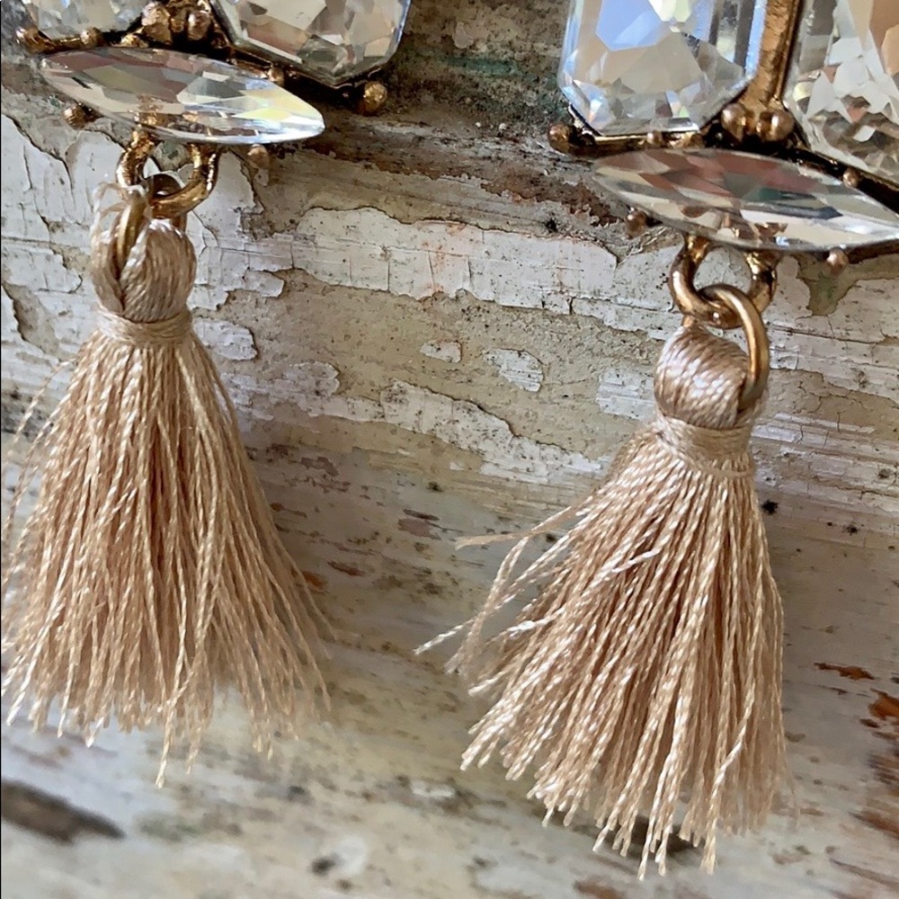 🌹Beautiful Champagne Tassel Earrings🌹 - Picture 5 of 5